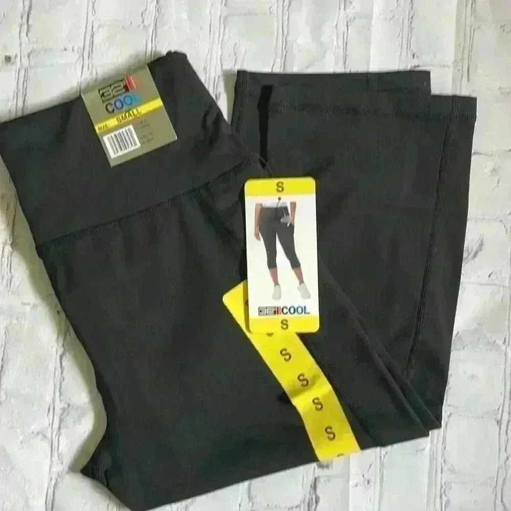 32 Degrees cool black crop leggings NWT